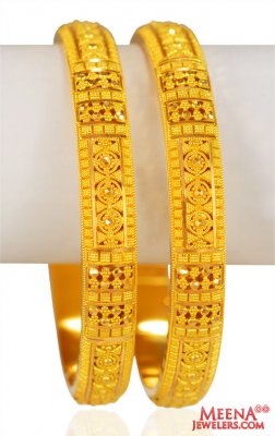 22k Gold bangles (2 pc) ( Gold Bangles )