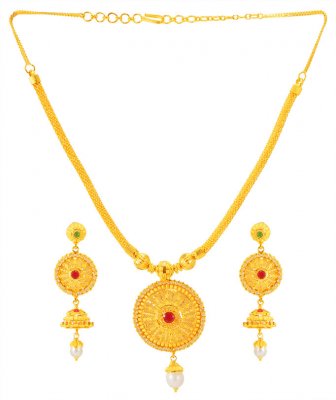 22KT Gold Precious Stones Set ( Precious Stone Sets )