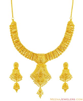 22K Exclusive Indian Necklace Set ( 22 Kt Gold Sets )