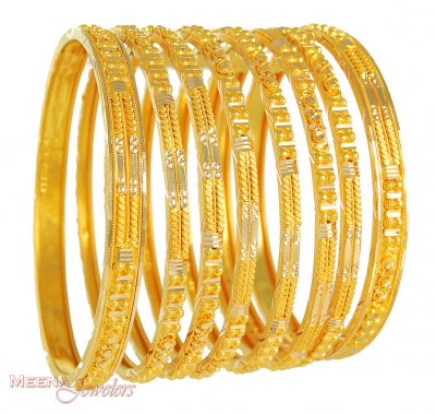 22Kt Gold Bangles ( Set of Bangles )