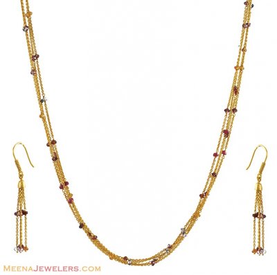 22K Layered Necklace Set ( Light Sets )