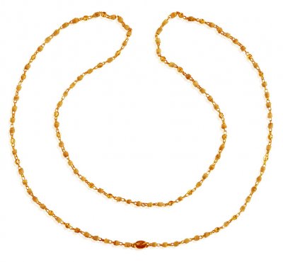 22Karat Gold  White Tulsi Mala ( 22Kt Long Chains (Ladies) )