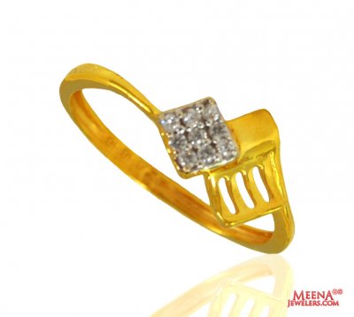 22K Gold Signity Ring ( Ladies Signity Rings )