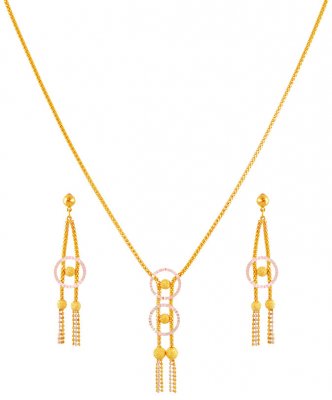 22K Gold Fancy Necklace Set ( Light Sets )