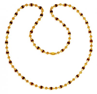 22k Gold Indian Rudraksh Mala ( Men`s Gold Chains )