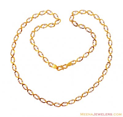 22K Gold Linked Chain ( 22Kt Gold Fancy Chains )