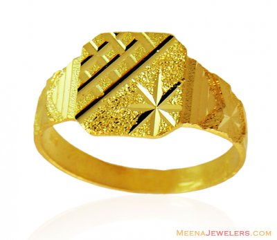 Mens 22K Gold Ring - RiMs14870 - 22k Gold ring for mens with machine ...