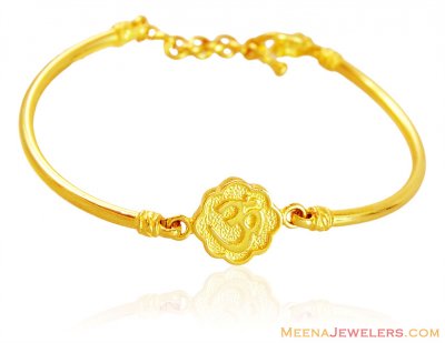 22K Kids OM Bangle Bracelet ( 22Kt Baby Bracelets )