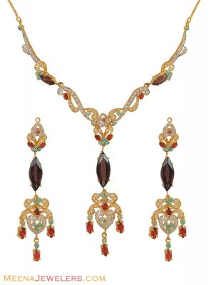 22k Gold Designer Set ( Precious Stone Sets )