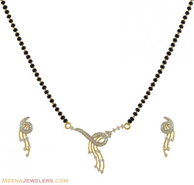 22k Designer Stone Mangalsutra Set  ( Gold Mangalsutra Sets )