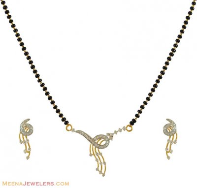 22k Designer Stone Mangalsutra Set  ( Gold Mangalsutra Sets )