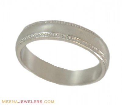 White Gold Wedding Band (18K) ( Wedding Bands )