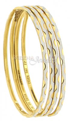 22Kt Gold Two Tone Bangles ( Two Tone Bangles )