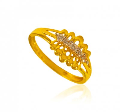 22K Gold Ring For Ladies ( Ladies Signity Rings )