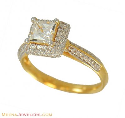 22K Solitaire Ring (Star Signity)  ( Ladies Signity Rings )