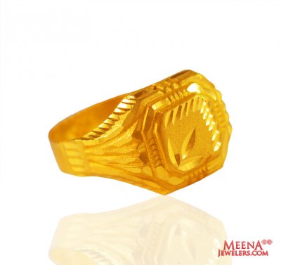 22Kt Yellow Gold Mens Ring ( Mens Gold Ring )