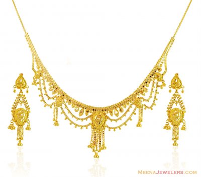 22K beautiful Neckalce Set ( Light Sets )