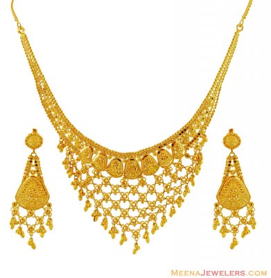 22K Gold  Necklace Set ( 22 Kt Gold Sets )