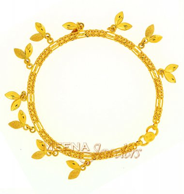 22kt Charm Ladies Gold Bracelet ( Ladies Bracelets )