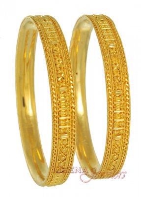 Gold Filigree Bangles ( Gold Bangles )