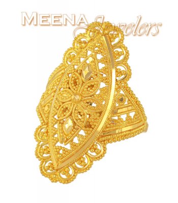 22Kt Ladies Ring (Filigree Work) ( Ladies Gold Ring )