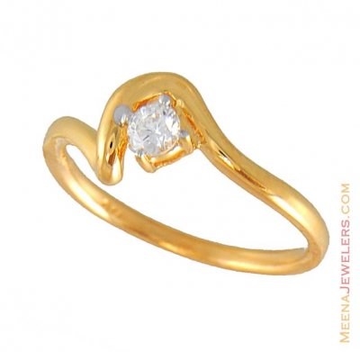 22Kt Gold Ladies Signity Ring ( Ladies Signity Rings )