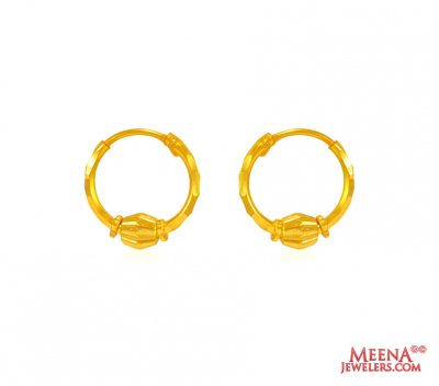 22 kt Gold Hoop Earrings ( Hoop Earrings )