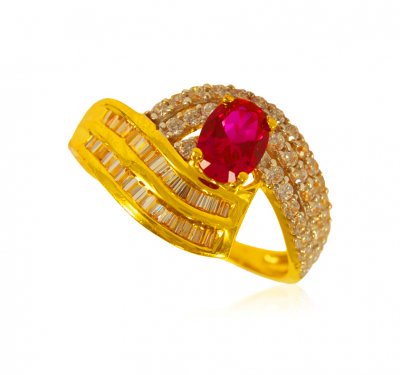 22 Karat CZ Ladies Ring ( Ladies Signity Rings )