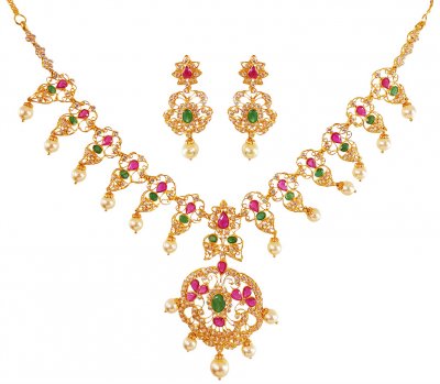 22karat Gold Necklace Set ( Gold Designer Sets )