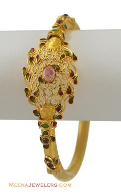 Antique Meenakari Bangle (22K Gold) ( Antique Bangles )