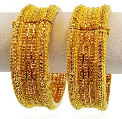 22K Gold Wide Kada (Pair) ( Kadas )