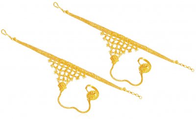 22K Gold Beauitufl Panja (2PCs) ( Ladies Bracelets )