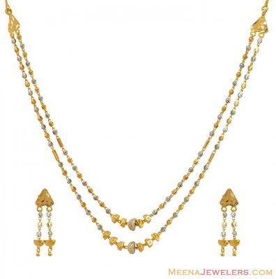 22K Layered Necklace Set ( Light Sets )