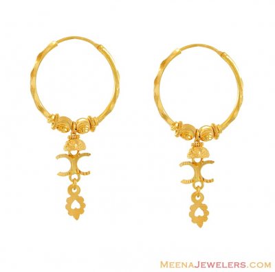 22k Gold Hoop Earrings ( Hoop Earrings )