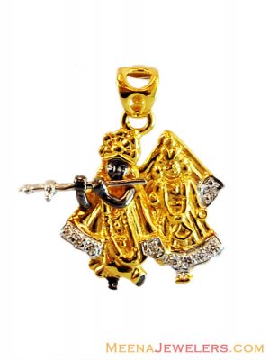 22k Fancy Radha Krishna Pendant ( Ganesh, Laxmi and other God Pendants )