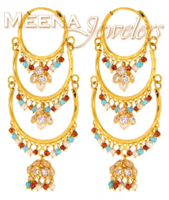 22Kt Gold Exquisite Earrings ( Exquisite Earrings )