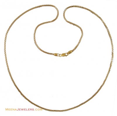 22k 2 Tone Mens Chain (24 Inches) ( Men`s Gold Chains )