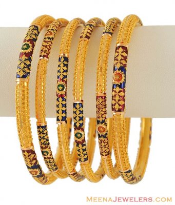 Bridal Meenakari Bangles Set ( Set of Bangles )