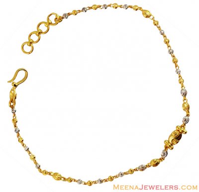 Two Tone 22k Gold Bracelet ( Ladies Bracelets )