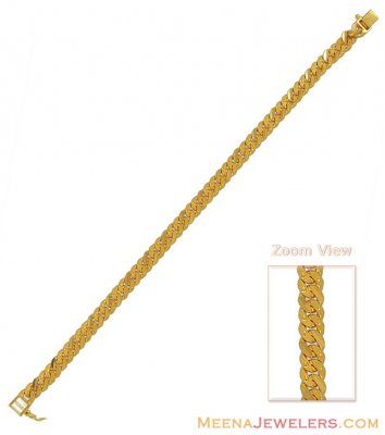 22K Gold Cubon link Bracelet ( Men`s Bracelets )