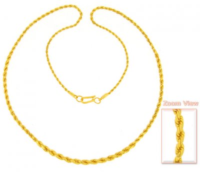 22Kt Gold Graduated Chain ( Men`s Gold Chains )