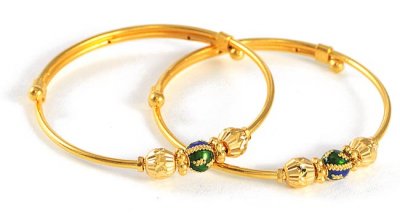 22kt Gold Baby Bangles ( Baby Bangles )