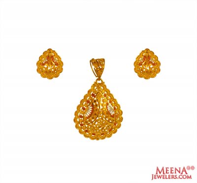 22Kt Gold Pendant Set ( Gold Pendant Sets )