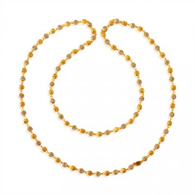 22 Karat Gold Two Tone Chain ( 22Kt Long Chains (Ladies) )