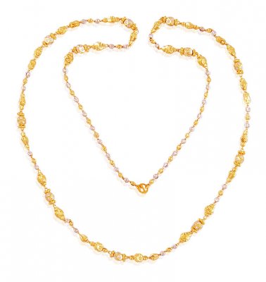 Two Tone Gold Balls Chain - ChLo17677 - 22K Gold chain for ladies ...