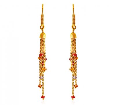 22Kt Gold Fancy Earrings ( Long Earrings )