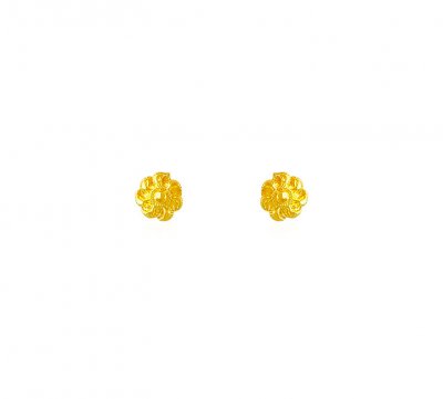 22K Gold 'Detachable' Baby Jhumkas (Buttalu) with Red Stones - 235-GJH1646  in 1.750 Grams
