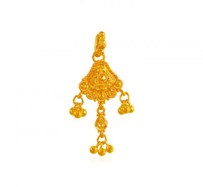 22K Gold Filigree Pendant ( Fancy Pendants )