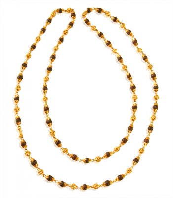 22 Karat Gold Brown Tulsi Mala ( 22Kt Long Chains (Ladies) )
