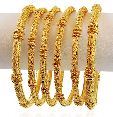 Traditional Indian Bangles 22K Gold ( Set of Bangles )